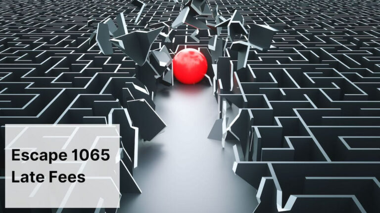 The image depicts a red ball navigating through a labyrinth, moving in a straight line that breaks through the walls. This serves as a metaphor for finding a way out and symbolizes the process of resolving complex tax issues and penalties. Tax relief helpers