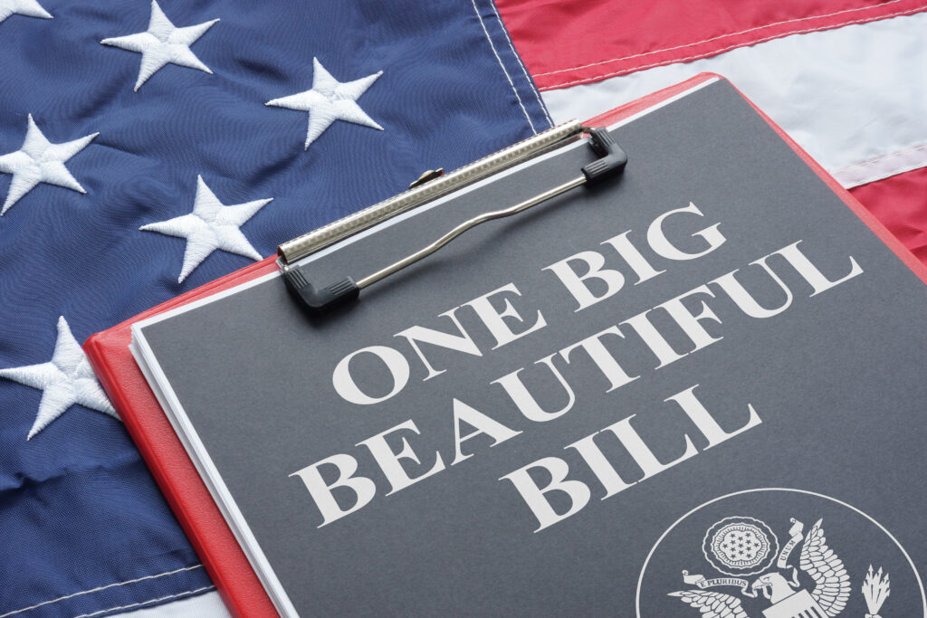 A graphic of One Big Beautiful Bill on a clipboard.